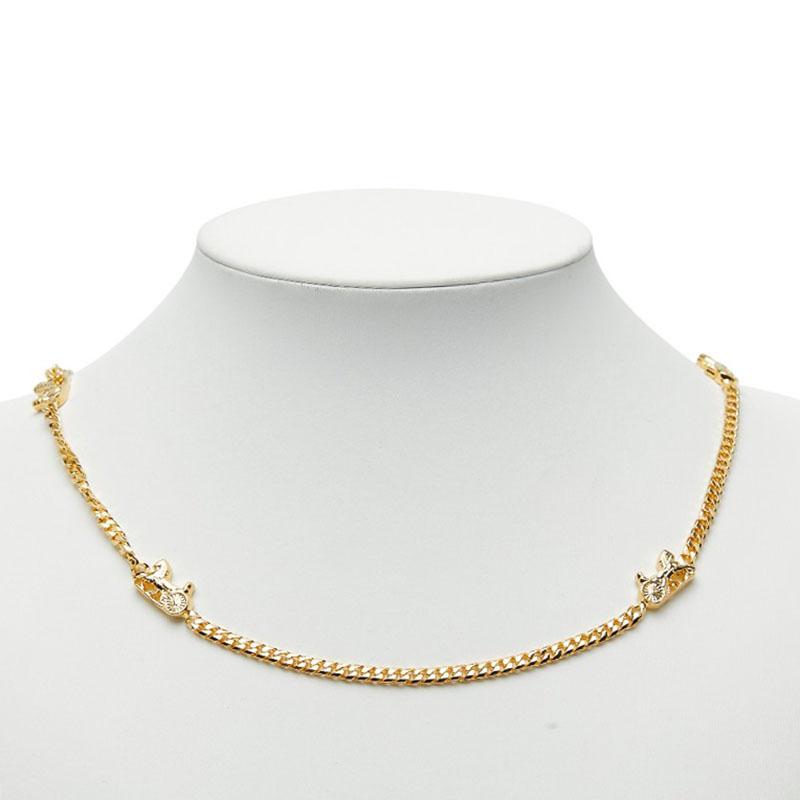 CELINE（セリーヌ） 馬車モチーフ ロングチェーンネックレス ゴールド