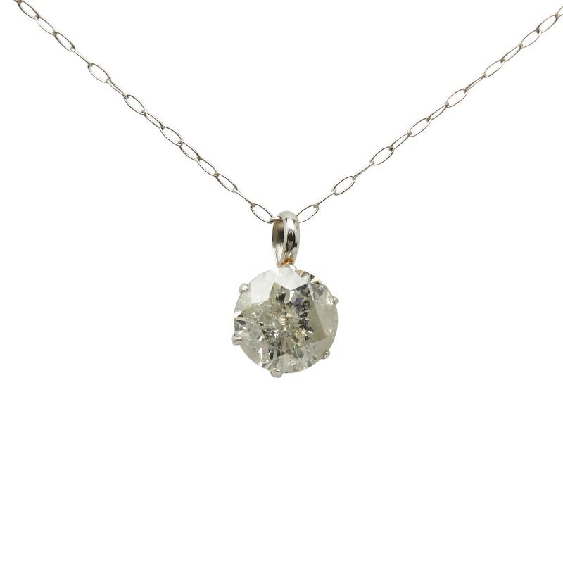 Pt900 プラチナ Pt850 ダイヤ1.062ct プチネックレス レディース 中古 