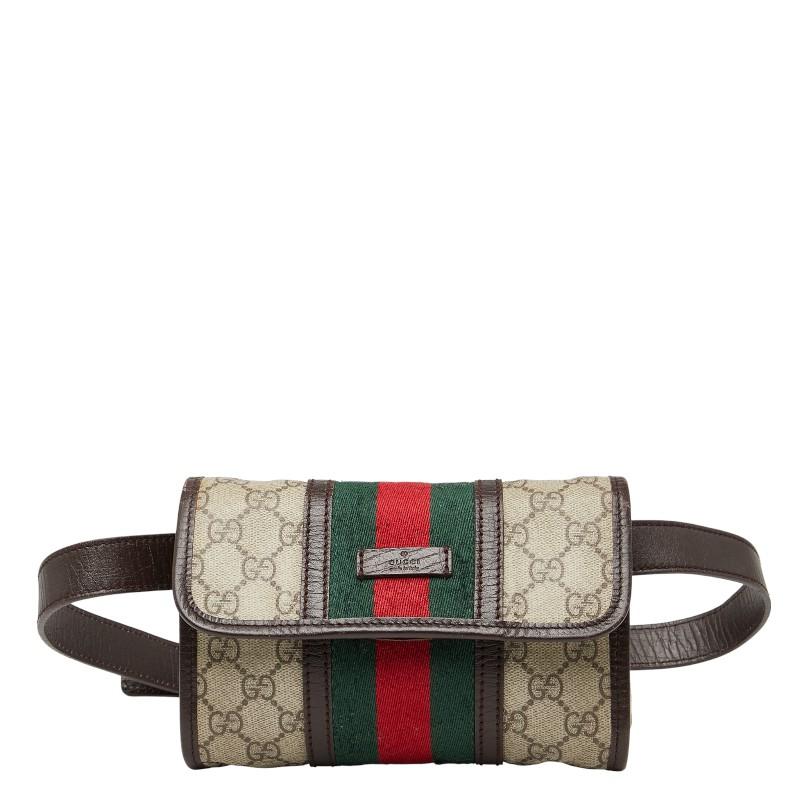 グッチ GGスプリーム シェリーライン ウエストポーチ 152597 GUCCI（グッチ） シェリーライン GGスプリーム ボディバッグ ウエスト