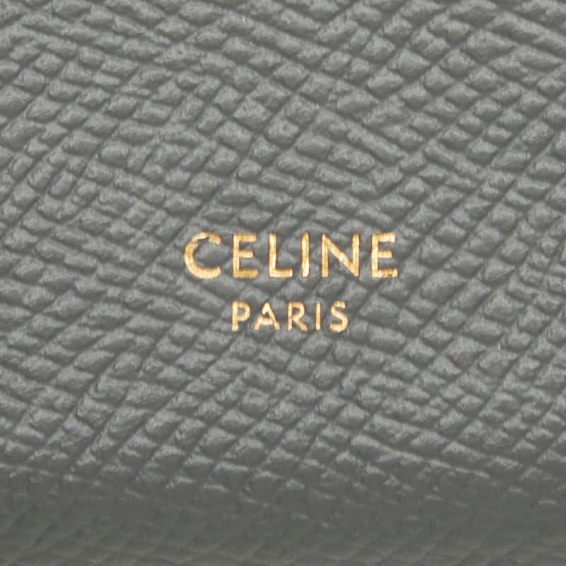 CELINE（セリーヌ） ラージ ストラップ ウォレット 長財布 グレー