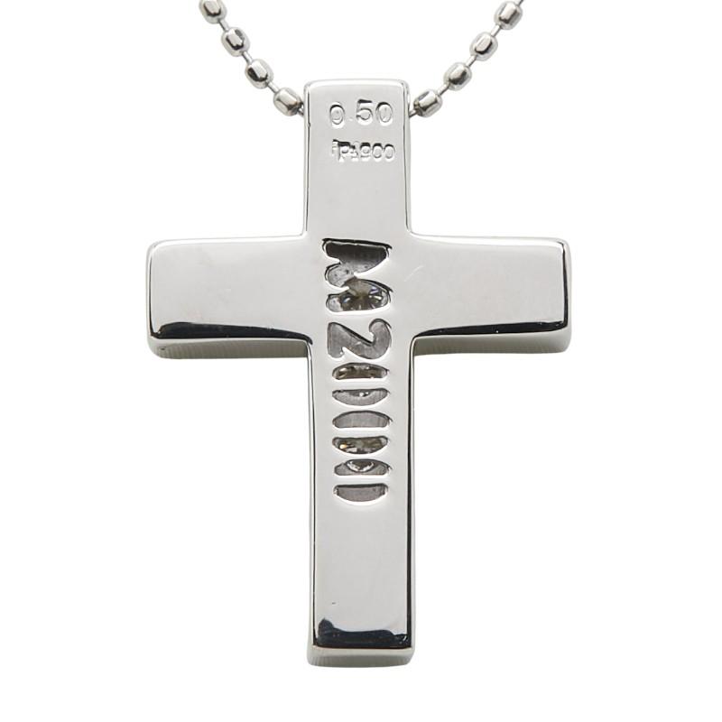 pt850 クロスモチーフ ネックレストップ 未使用 Pt900 プラチナ Pt850 ダイヤ0.50ct クロス 十字架 モチーフ