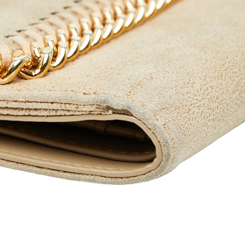 ステラマッカートニー ファラベラ 二つ折り財布 ベージュ ゴールド