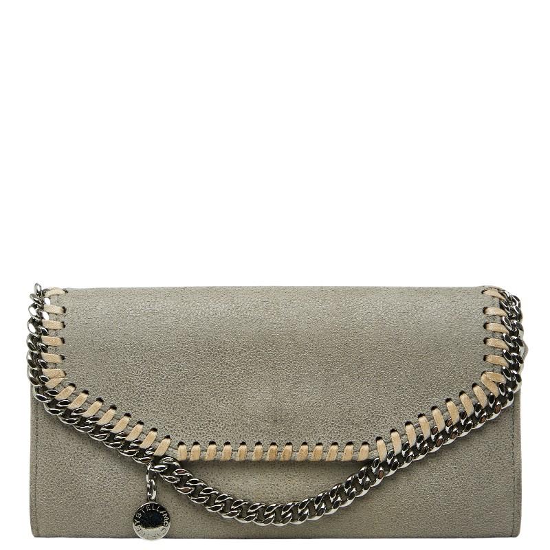 Stella McCartney ファラベラ 長財布 グレー ステラマッカートニー ファラベラ 長財布 グレー ポリエステル メタル
