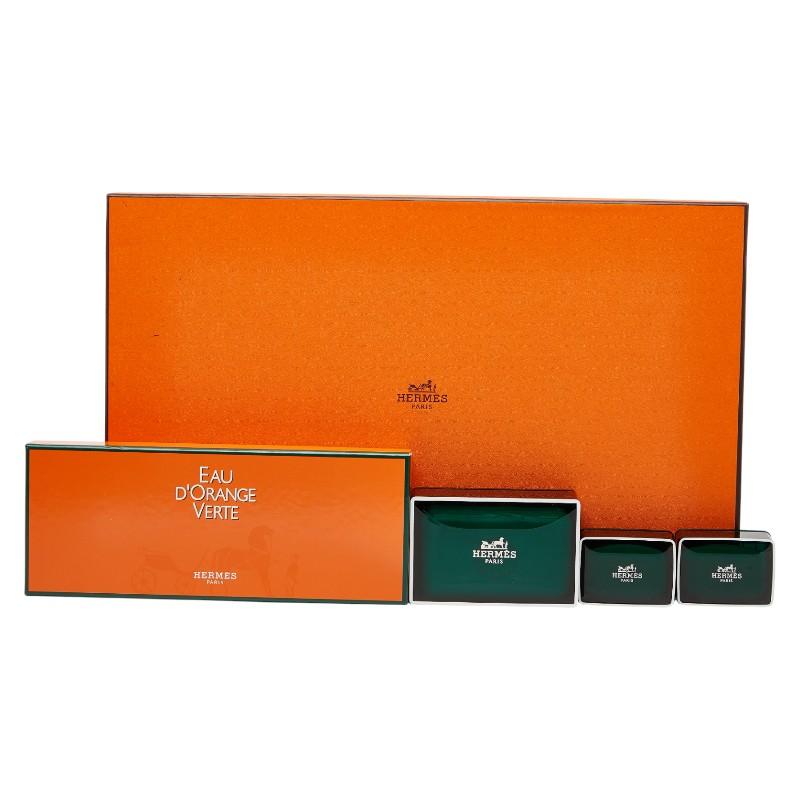 エルメス タオル ソープ 石鹸 3点 セット ホワイト コットン レディース HERMES 【中古】の画像