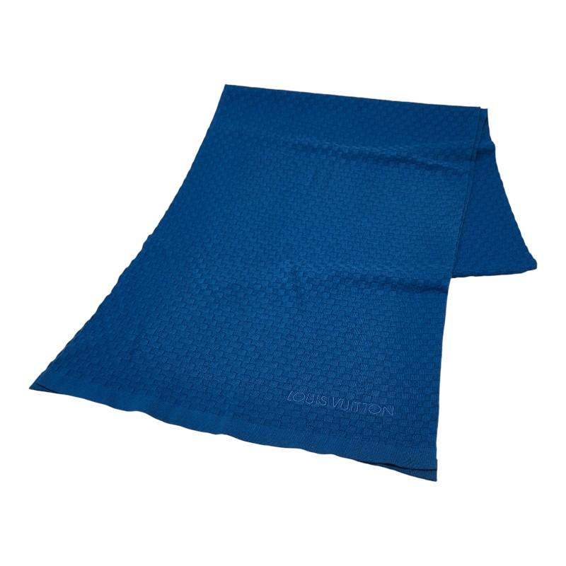 ルイ ヴィトン マフラー ブルー コットン カシミヤ レディース LOUIS VUITTON 【中古】 LOUIS VUITTON（ルイ・ヴィトン） ルイ ヴィトン マフラー ブルー
