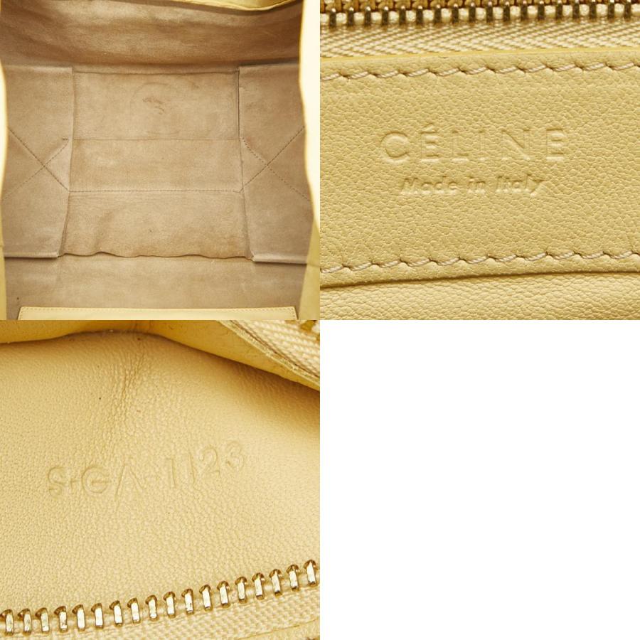 CELINE（セリーヌ） ホリゾンタルカバ トートバッグ イエロー ブラウン