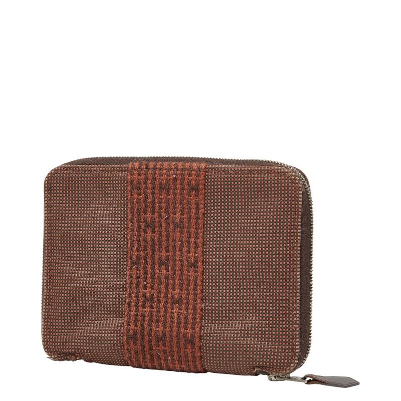 エルメス　エールライン　パースPM ラウンドファスナー　キャンバス HERMES（エルメス） エールライン パースPM 二つ折り財布 ラウンド