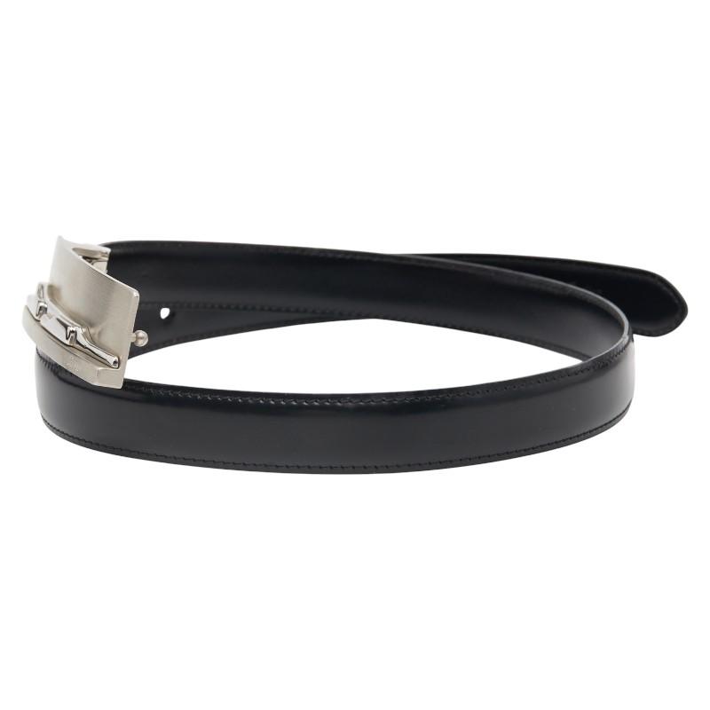 ✨美品✨カルティエ ベルト パンテール シルバー金具 リバーシブル レザー 黒 Cartier（カルティエ） パンテール ベルト ブラック シルバー レザー