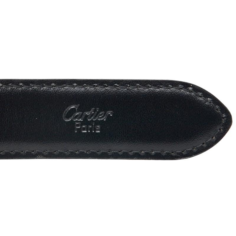 Cartier（カルティエ） パンテール ベルト ブラック シルバー レザー