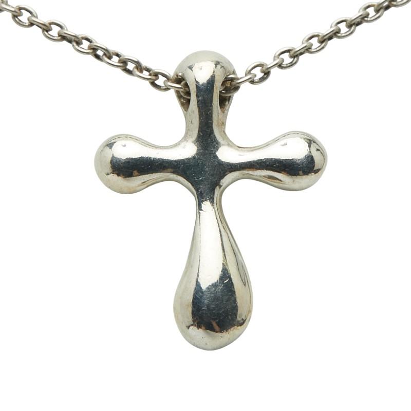(C092915)TIFFANY&Co. Sv925 クロスネックレス シルバー C092915)TIFFANY&Co. Sv925 クロスネックレス シルバー