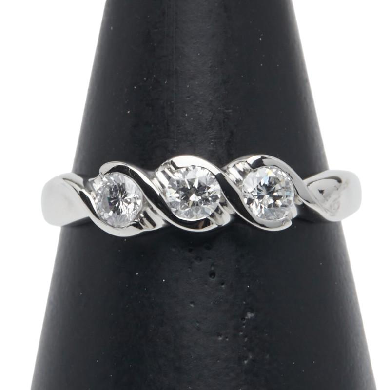 Pt900 プラチナ ダイヤ0.56ct リング 指輪 レディース 17号 中古 