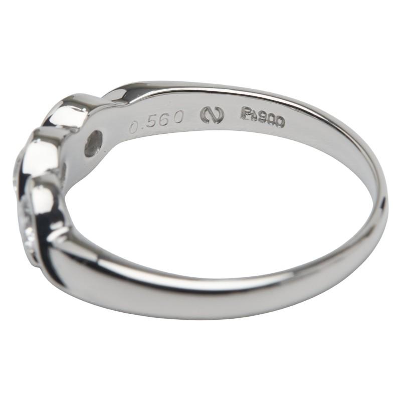 Pt900 プラチナ ダイヤ0.56ct リング 指輪 レディース 17号 中古 