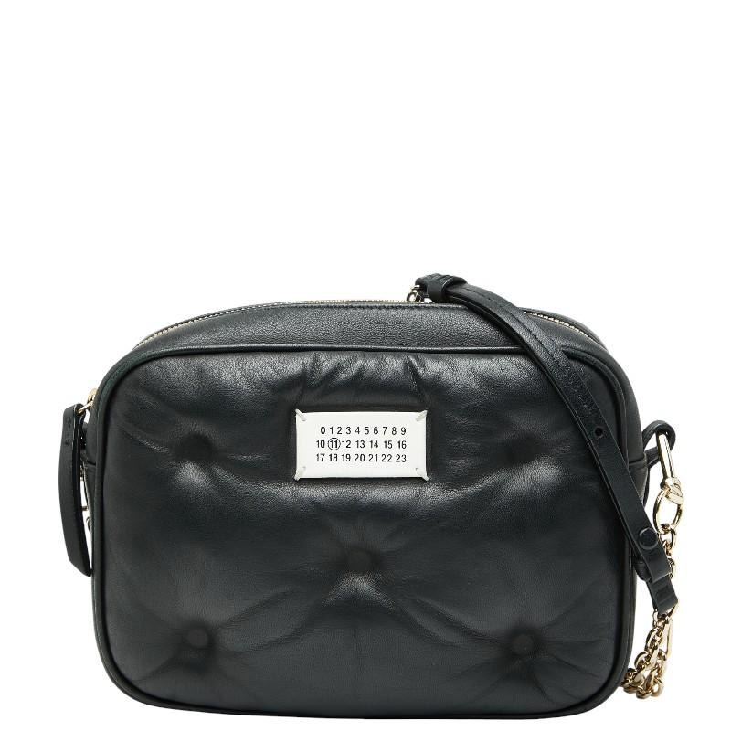 マルタンマルジェラ 黒　レザー　グラムスラム　バッグ　ショルダー マルタンマルジェラ メゾンマルジェラ グラムスラム 斜め掛け チェーン