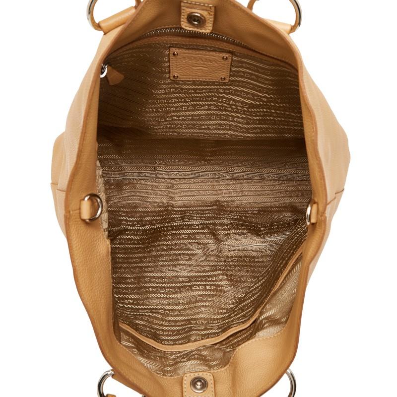 プラダ ハンドバッグ BN1713 ベージュ レザー レディース PRADA 【中古】