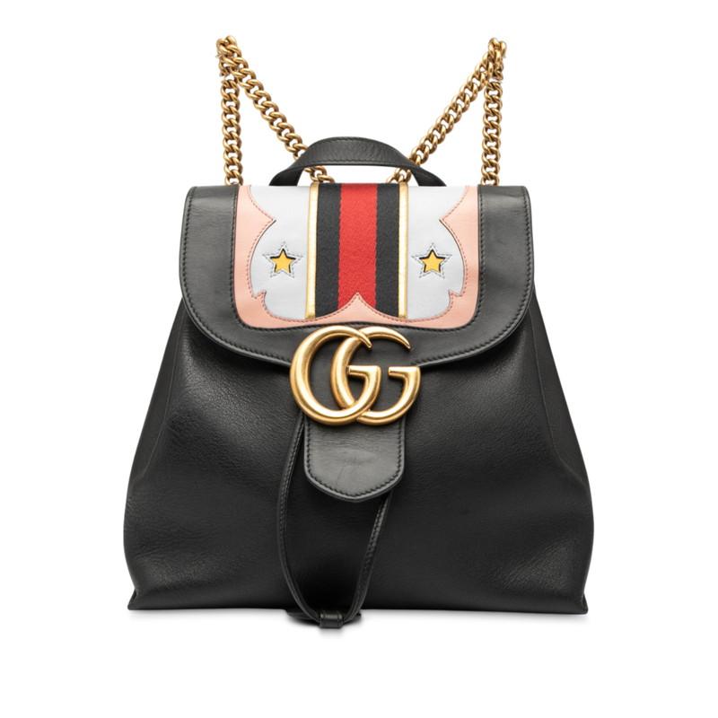 GUCCI（グッチ） GGマーモント シェリーライン チェーン リュック