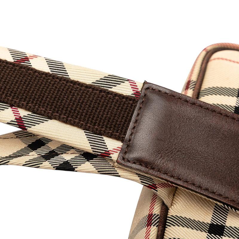 バーバリー ノバチェック ボディバッグ ウエストバッグ ベージュ マルチカラー キャンバス レザー レディース BURBERRY 【中古】 BURBERRY（バーバリー） ノバチェック ボディバッグ ウエストバッグ