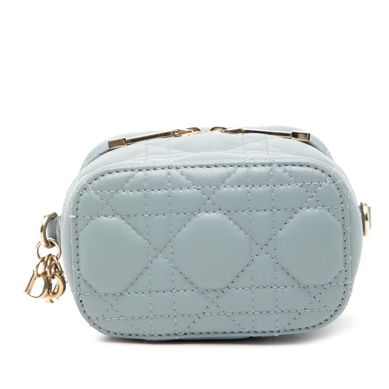 クリスチャンディオール Christian Dior ショルダーバッグ カナージュ バニティバッグ 2way ブルー ディオール カナージュ レディディオール マイクロ バニティバッグ