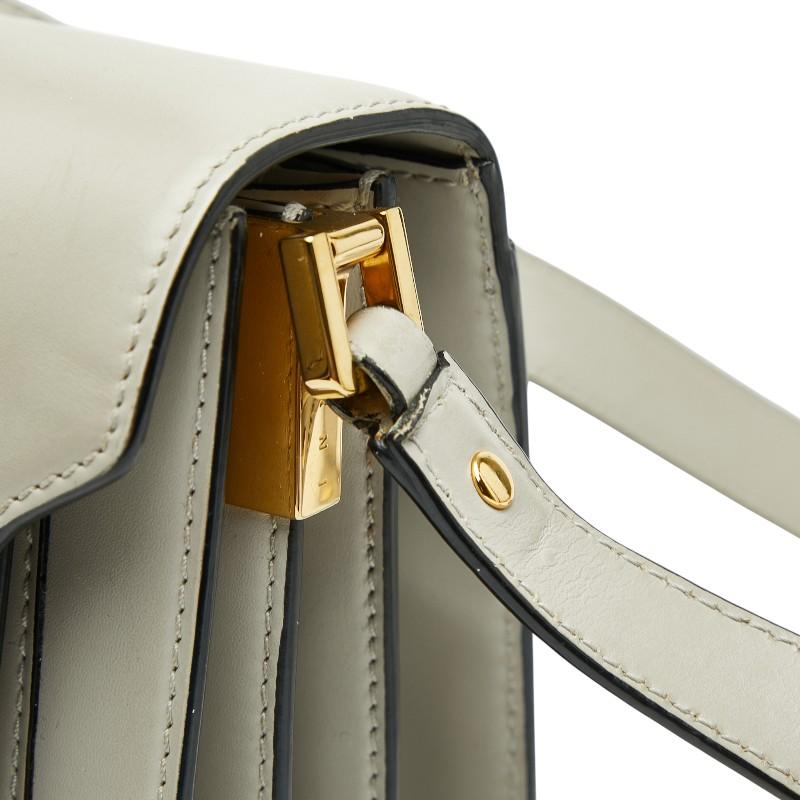 マルニ トランク ショルダーバッグ グレー レザー レディース MARNI