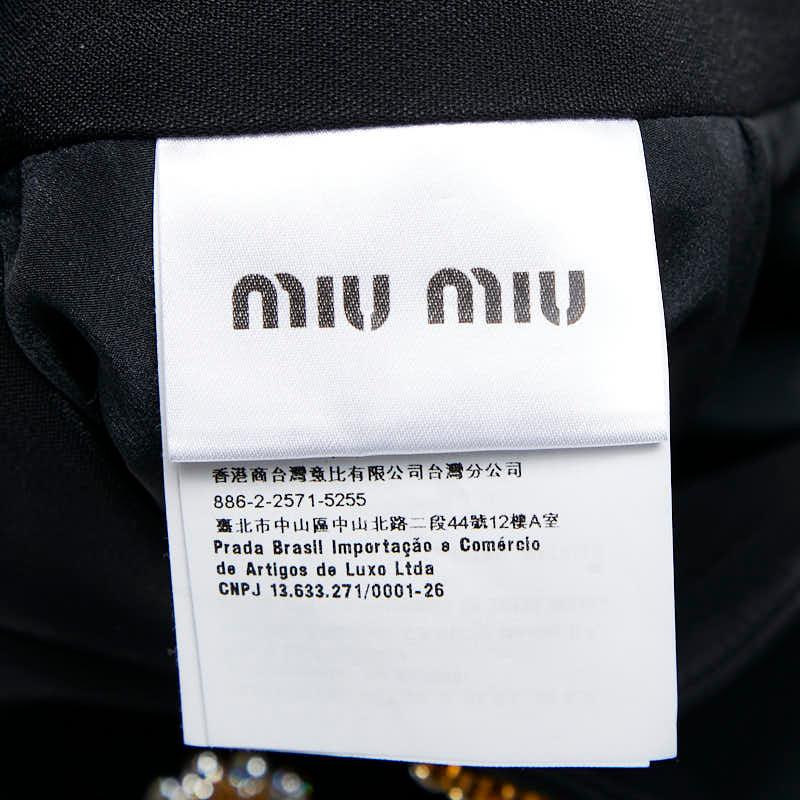 miu miu（ミュウミュウ） 台形スカート サイズ38 ブラック レーヨン