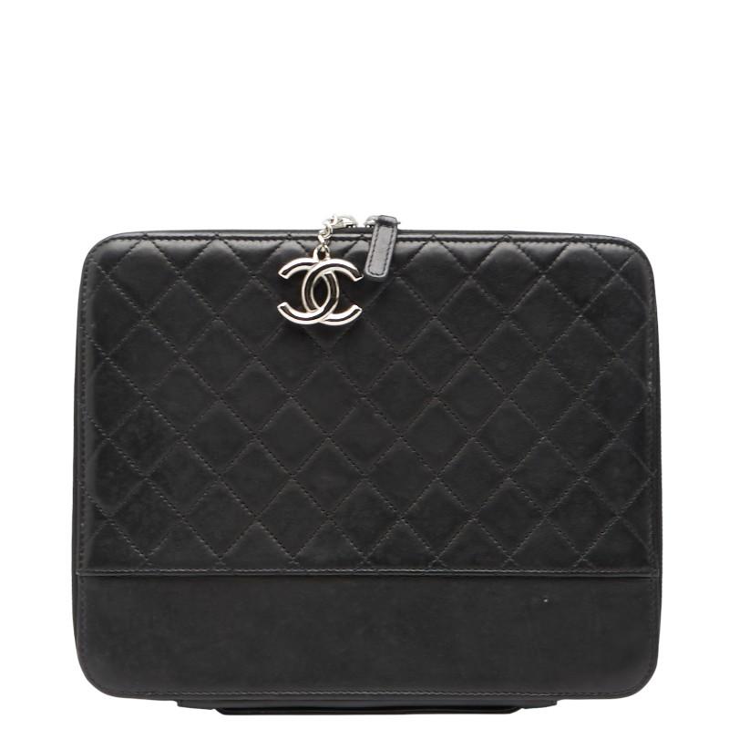 CHANEL（シャネル） ココマーク iPadケース ブラック レザー 