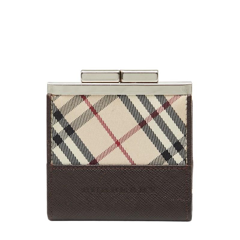 バーバリー ノバチェック ケース ベージュ マルチカラー キャンバス レザー レディース BURBERRY 【中古】 BURBERRY（バーバリー） ノバチェック コインケース ベージュ マルチ