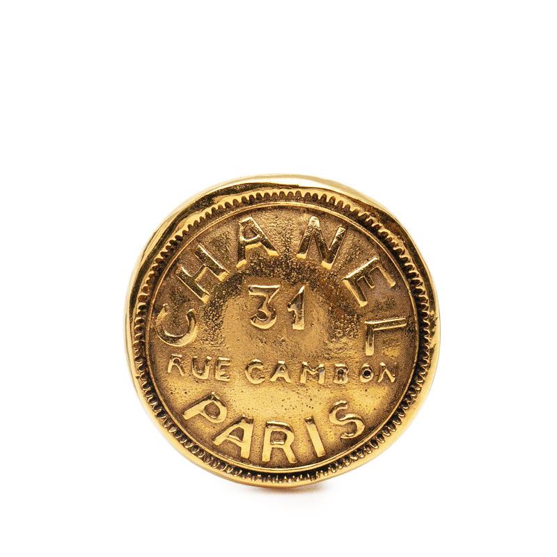 シャネル ココマーク 31 RUE CAMBON PARIS ブローチ ゴールド メッキ レディース CHANEL 【中古】 CHANEL（シャネル） ココマーク 31 RUE CAMBON PARIS ブローチ