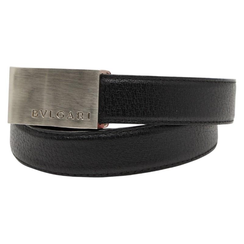 BVLGARI（ブルガリ） ベルト サイズ：110 44 ブラック レッド レザー