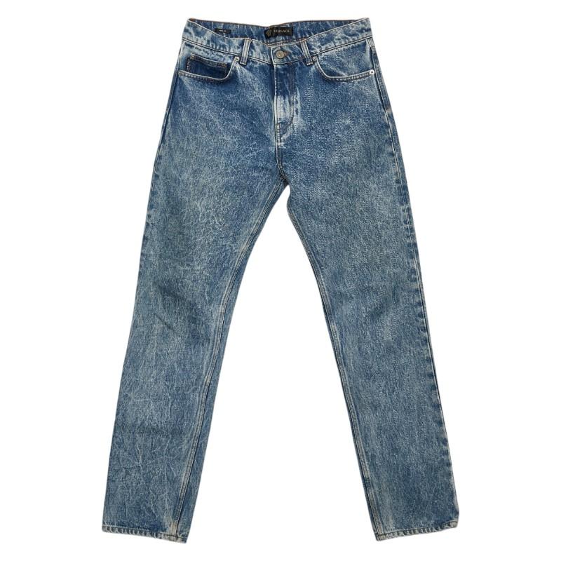ヴェルサーチェ デニムパンツ サイズ:33 ブルー コットン レディース