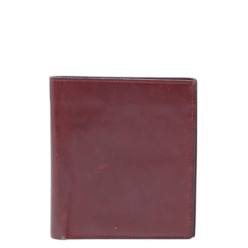 HERMES（エルメス） 二つ折り 財布 札入れ ワインレッド ボルドー 