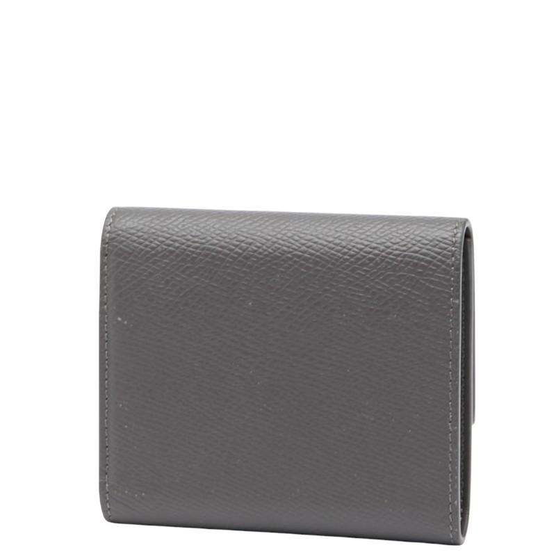 CELINE（セリーヌ） 三つ折り財布 グレー レザー レディース 【中古
