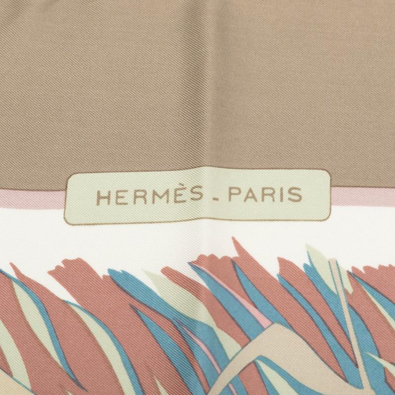 HERMES（エルメス） カレ90 COLS VERTS マガモ 鴨 鳥 スカーフ グレー