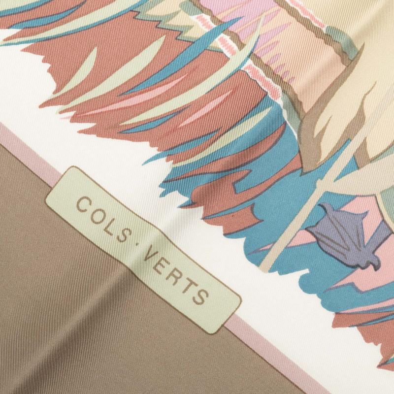 HERMES（エルメス） カレ90 COLS VERTS マガモ 鴨 鳥 スカーフ グレー
