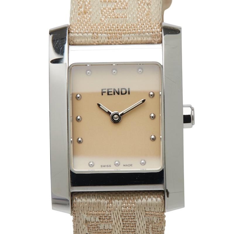 FENDI シルバー アナログ時計 ベージュ文字盤 FENDI（フェンディ） オロロジ クラシコ 腕時計 7000L クオーツ