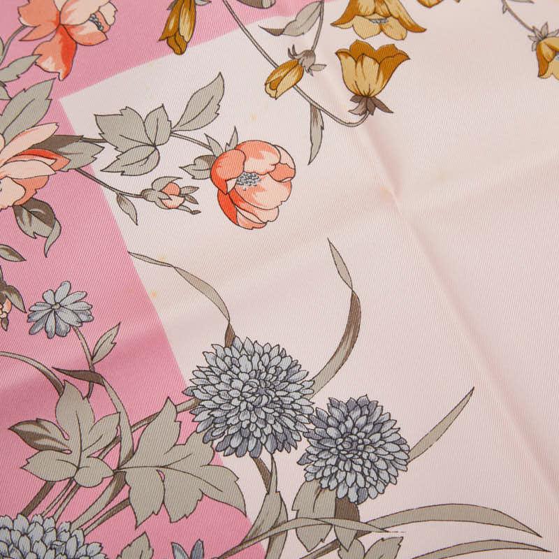 DIOR スカーフ　ピンク　花柄 ディオール 花 フラワー スカーフ ピンク マルチカラー シルク