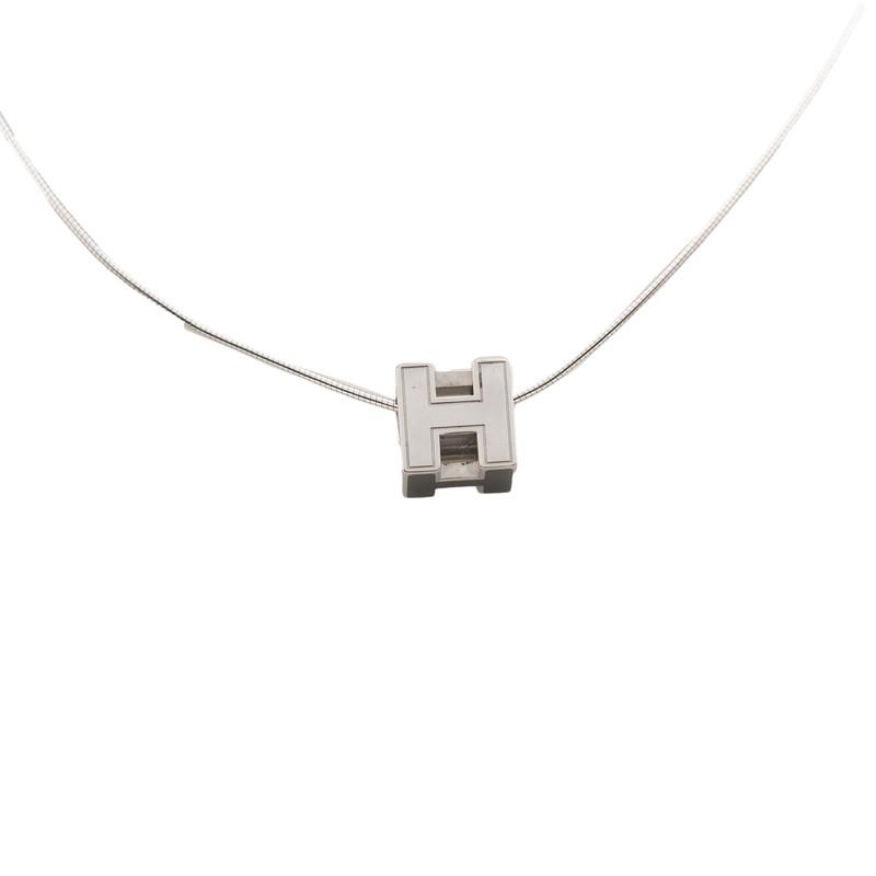 HERMES エルメス カージュドアッシュ Hキューブ ペンダントトップシルバー HERMES（エルメス） カージュ ド アッシュ Hキューブ ペンダント