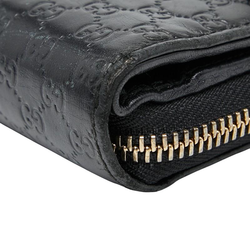 GUCCI グッチ マイクログッチシマ ラウンドファスナー 長財布 449364