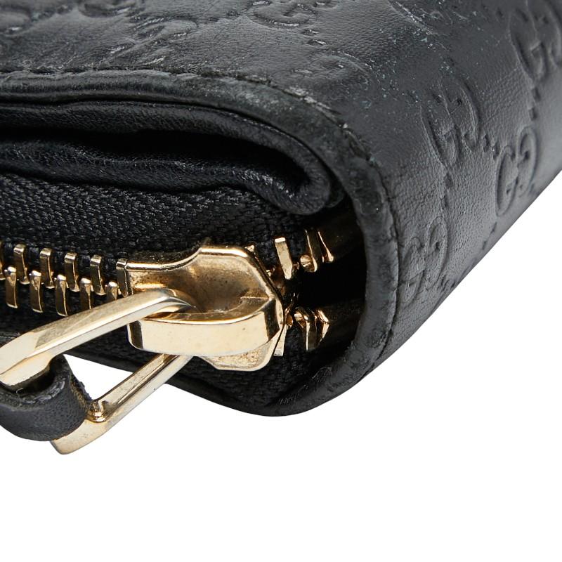 GUCCI（グッチ） マイクログッチシマ ラウンドファスナー 長財布