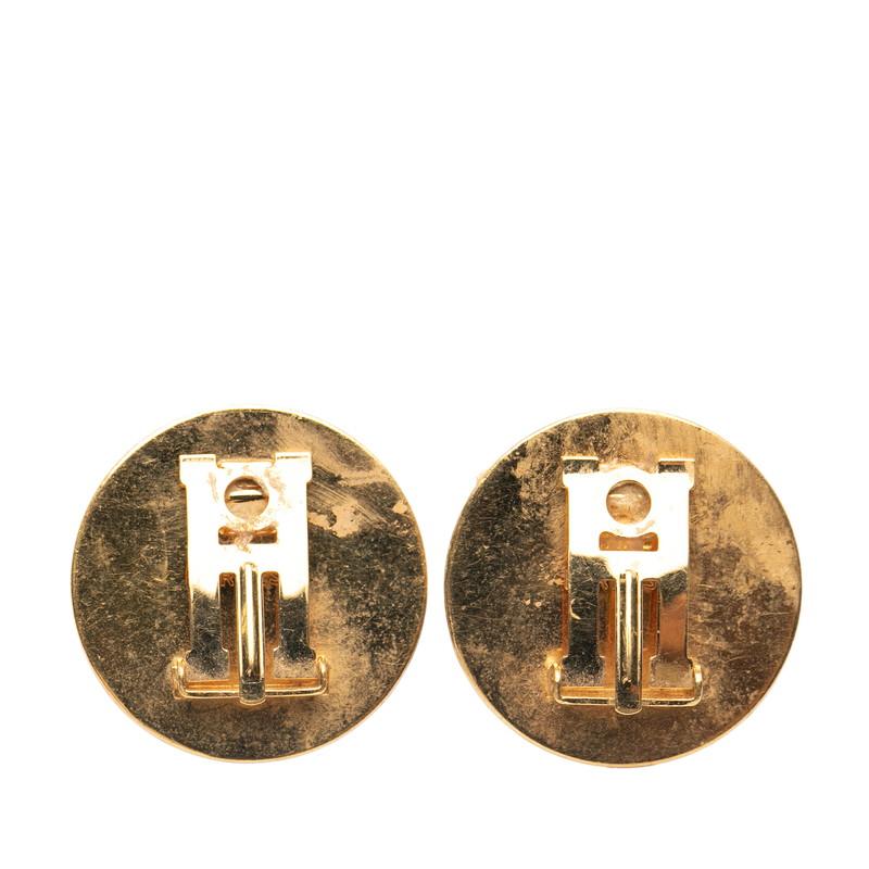 HERMES（エルメス） エマイユ 七宝焼き イヤリング ゴールドグリーン