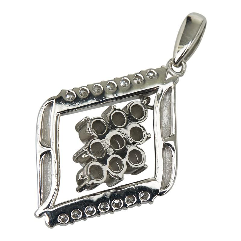 Pt900 プラチナ ダイヤ1.00ct ひし形 モチーフ ペンダントトップ