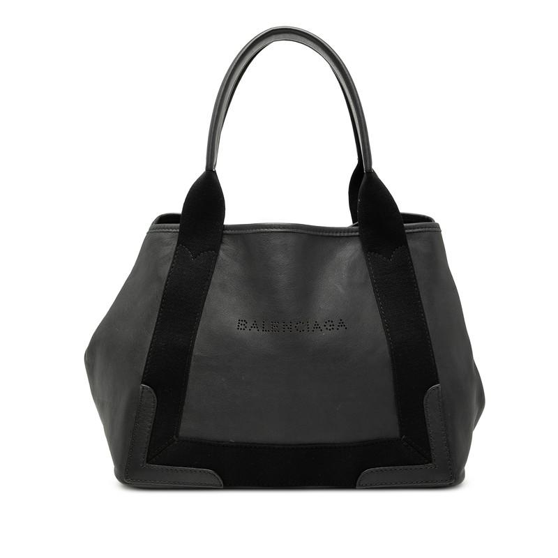 BALENCIAGA（バレンシアガ） ネイビーカバス S ハンドバッグ 339933