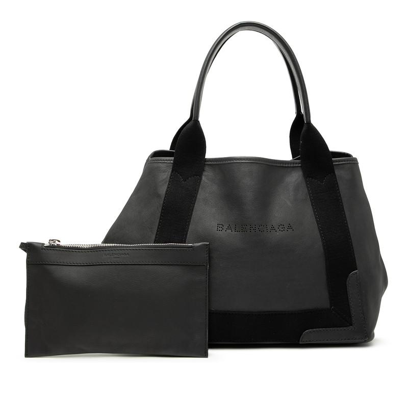 バレンシアガ(Balenciaga) 339933 カバスS レザー ブラック BALENCIAGA（バレンシアガ） ネイビーカバス S ハンドバッグ 339933