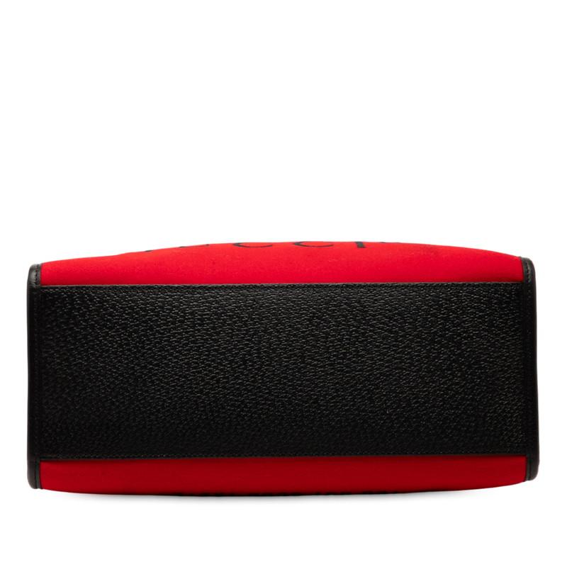 グッチ 100th 100周年記念 ロゴ トートバッグ ショルダーバッグ 2WAY 659988 レッド ブラック キャンバス レザー GUCCI 【中古】 GUCCI（グッチ） 100th 100周年記念 ロゴ トートバッグ ショルダー