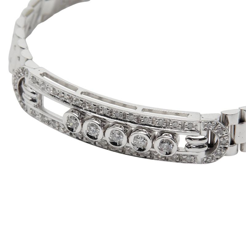 K18WG ホワイトゴールド ダイヤ0.67ct ブレスレット レディース 中古