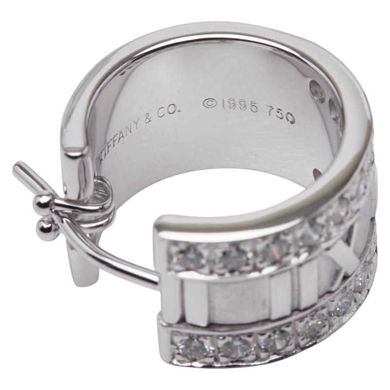 TIFFANY&Co.（ティファニー） アトラス ダイヤ フープ ピアス K18WG