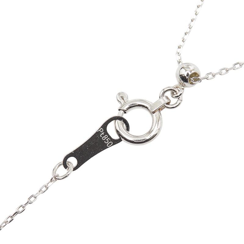 Pt900 プラチナ Pt850 ダイヤ0.401ct プチネックレス レディース 中古
