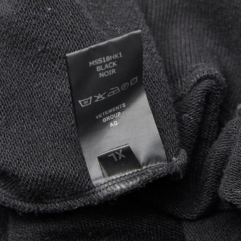 ヴェトモン LOGO HOODIE プルオーバーパーカー サイズXL ブラック
