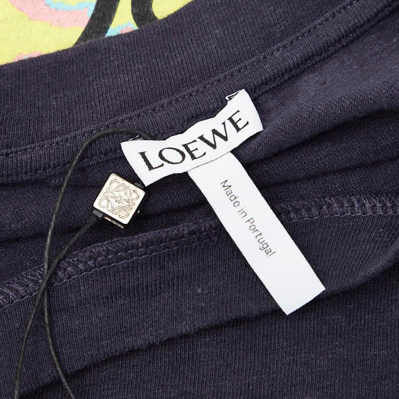 ロエベ EYE NATURE PRINTED T-SHIRT Tシャツ サイズL ネイビー マルチカラー コットン メンズ LOEWE 【中古】 LOEWE（ロエベ） EYE NATURE PRINTED T-SHIRT Tシャツ サイズL