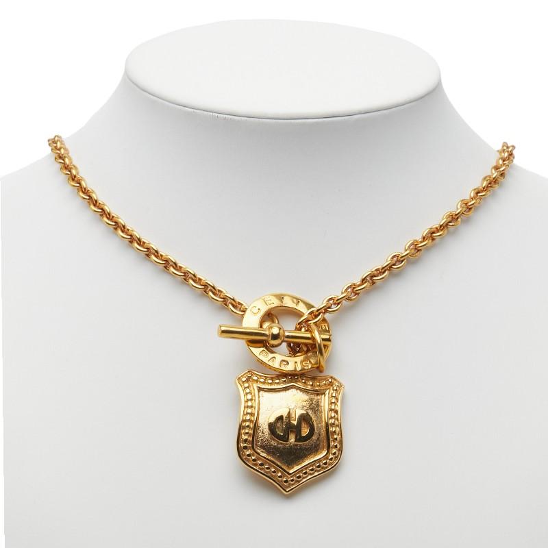 CELINE（セリーヌ） ロゴ ネックレス ゴールド メッキ レディース