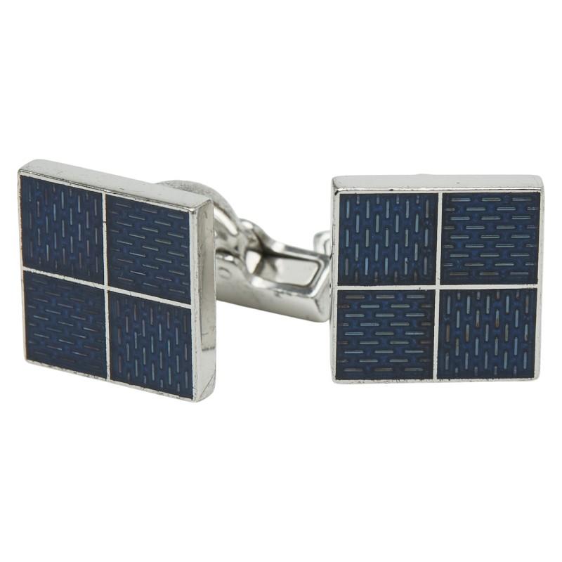 ルイ ヴィトン ブトン ドゥ マンシェット ダミエ４　カフス カフス カフリンクス シルバー ネイビー SV925 メンズ LOUIS VUITTON【中古】 LOUIS VUITTON（ルイ・ヴィトン） ルイ ヴィトン ブトン ドゥ