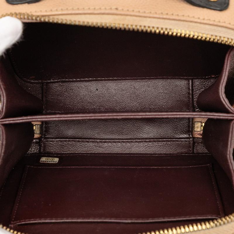 シャネル ココマーク マトラッセ CCフィリグリー チェーン ショルダーバッグ ベージュ ブラック キャビアスキン CHANEL 【中古】 CHANEL（シャネル） ココマーク マトラッセ CCフィリグリー チェーン